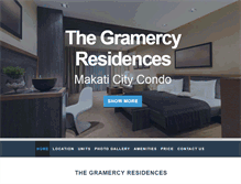 Tablet Screenshot of gramercyresidencesmakati.com